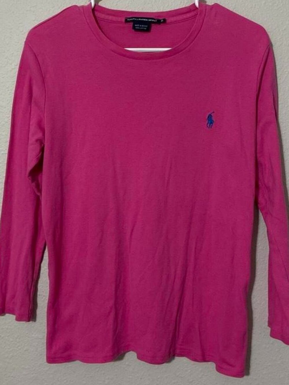 Ralph Lauren Hot Pink Long Sleeve T-Shirt - XL - EUC - Picture 9 of 10